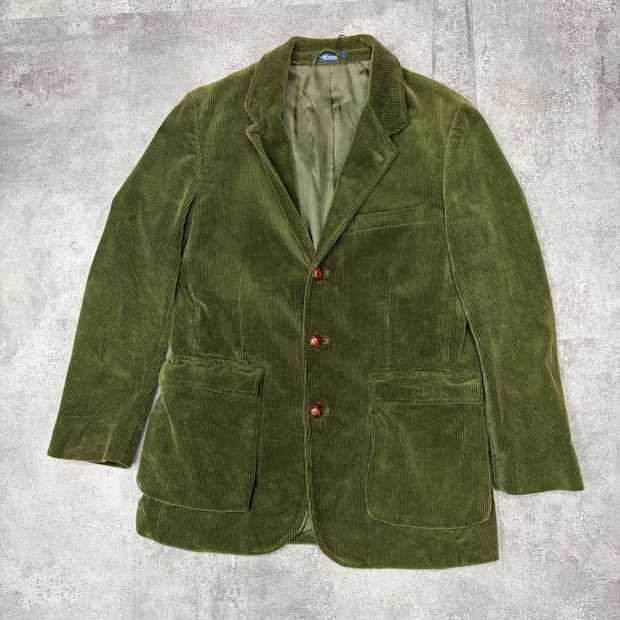 폴로 랄프로렌 올리브 코듀로이 자켓