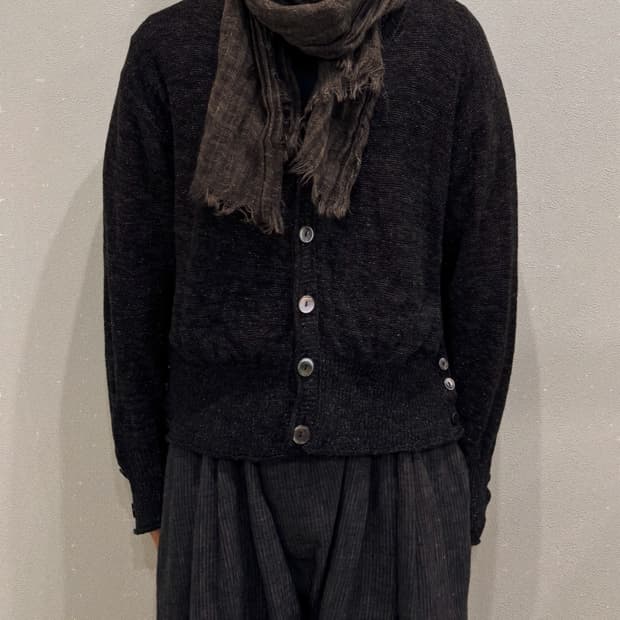 마수 19ss 실크 크롭 스페이스 가디건