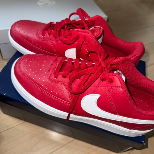 나이키 코트 비전 로우 레드 사이즈250