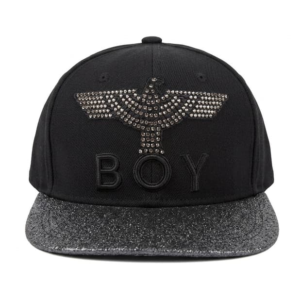 BOY LONDON 스팽글 이글 블랙 스냅백 볼캡