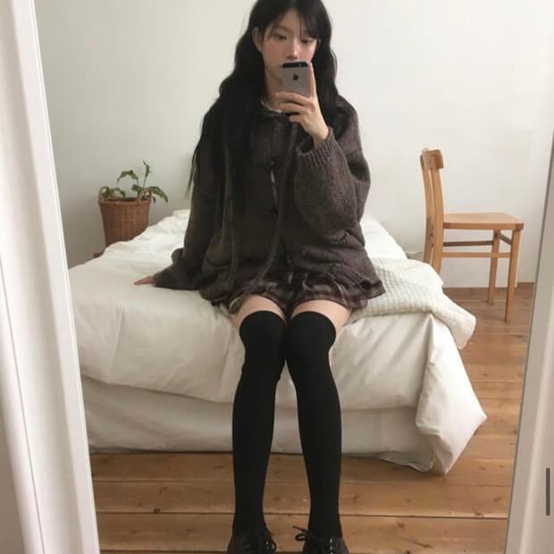 떡볶이 후드 오버 가디건