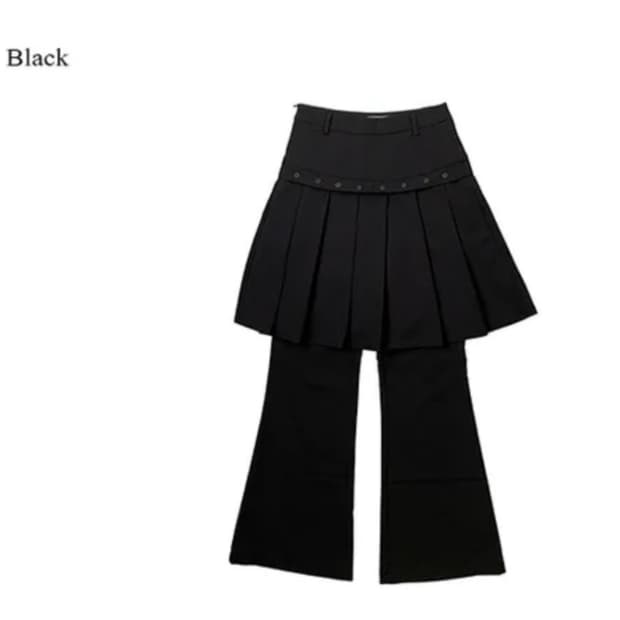 애니원모어 미디 플리츠 아일렛 스커트 팬츠