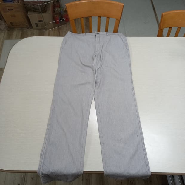 32 FRION 봄여름용 스판 일자 면바지 그레이 32-379