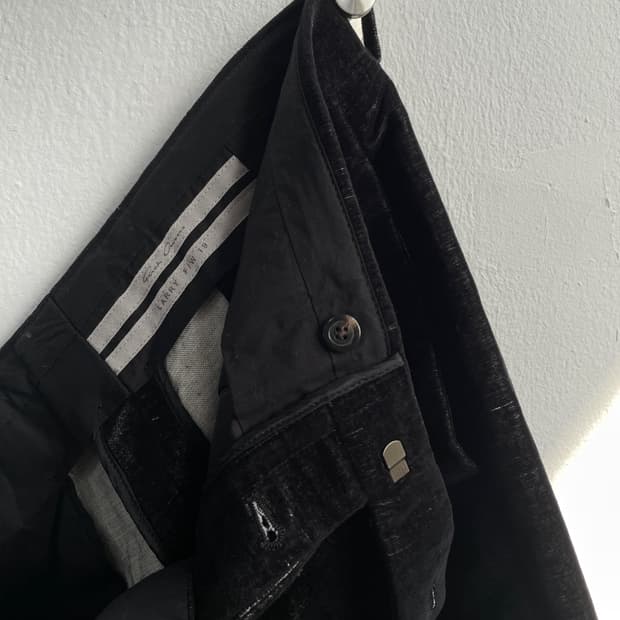 릭 오웬스 벨벳 배기 팬츠 