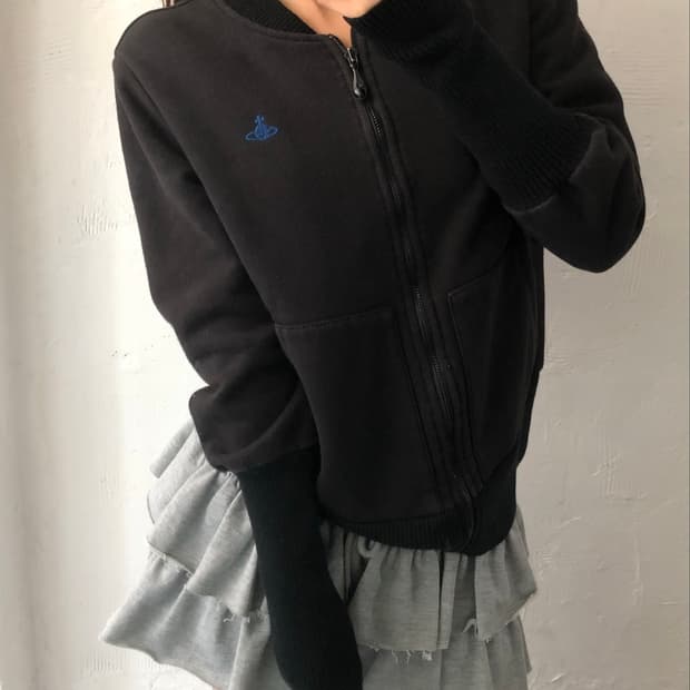 Vivienne Westwood 비비안웨스트우드 블랙 코튼 블루종 자켓