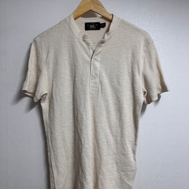 RRL 와플 헨리넥 티셔츠 