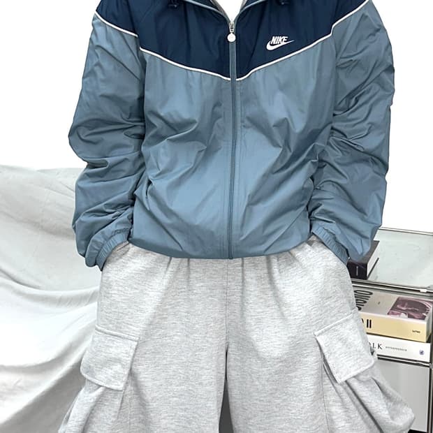 나이키 스카이블루 배색 바람막이 2XL