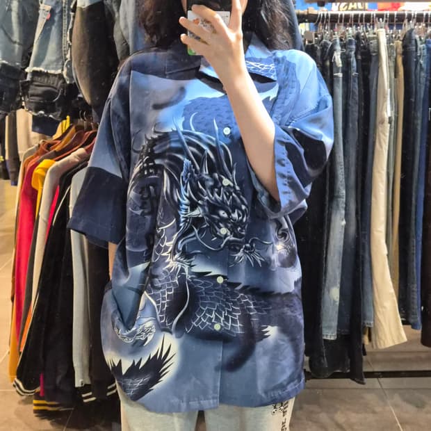 [NO.9] 오리엔탈 드래곤 그래픽 반팔 셔츠