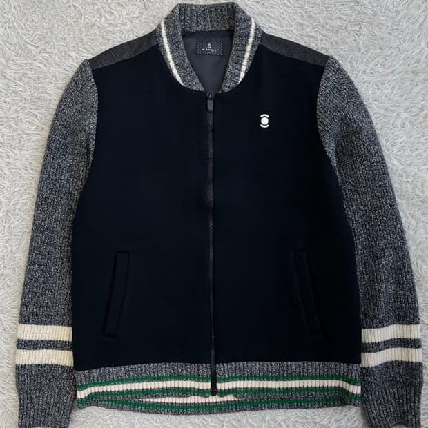 와이드앵글 울 니트 방풍 자켓 /#553