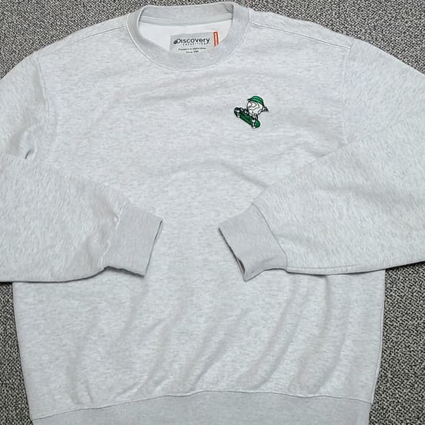 디스커버리 디커맨 맨투맨 85 멜란지 그레이