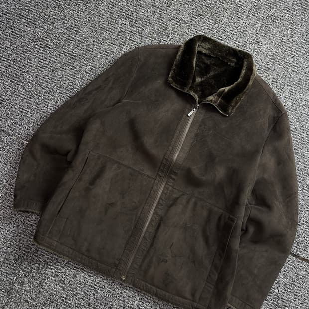 빈티지 아카이브 스웨이드 풀집업 무스탕 자켓 2374