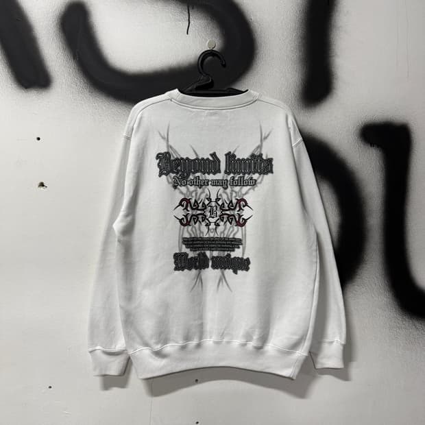 VTG 빈티지 빅 프린팅 펑크 스웻 셔츠 맨투맨