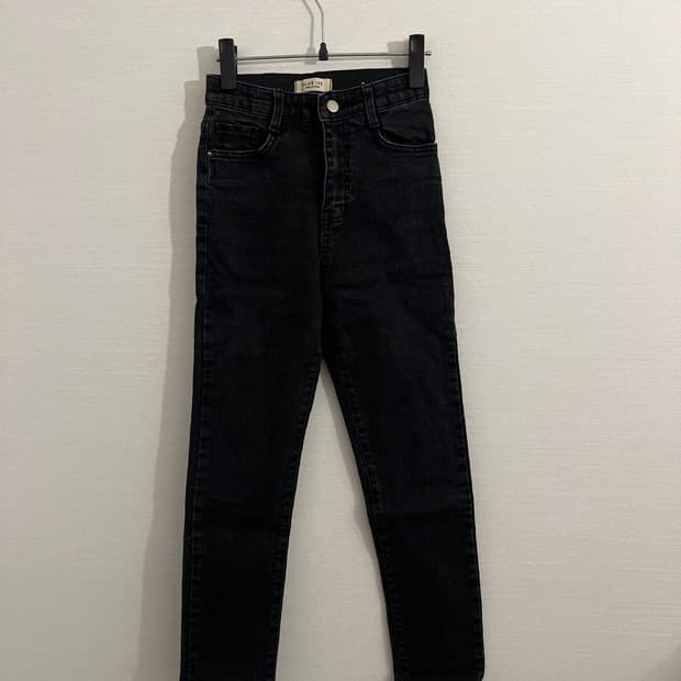 블랙데님 스키니진