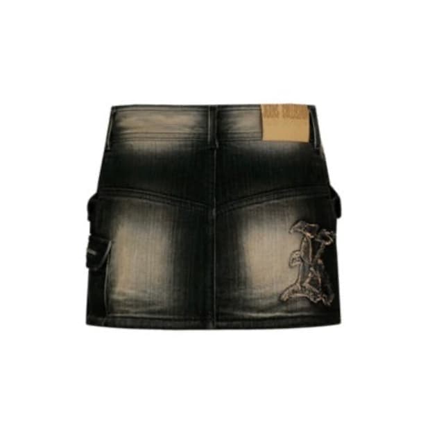 카시코 Women Low-Rise Denim Skirt Pants