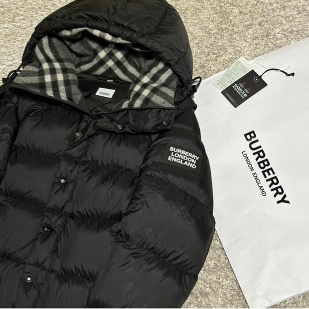 [리오브] 버버리 빈티지 체크 디테처블 패딩