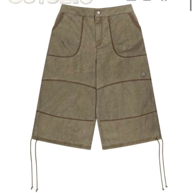 코이세이오 지그재그 팬츠 브라운 1사이즈