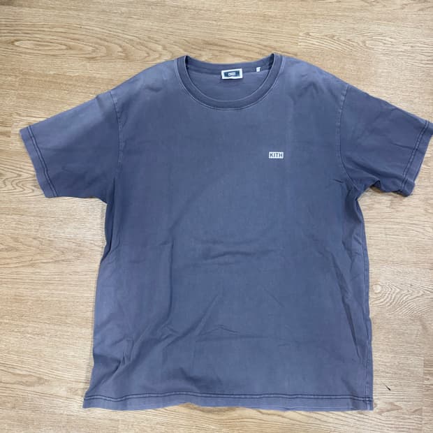 [KITH] 키스 스몰로고 워싱 숏슬리브_그레이 (XL)