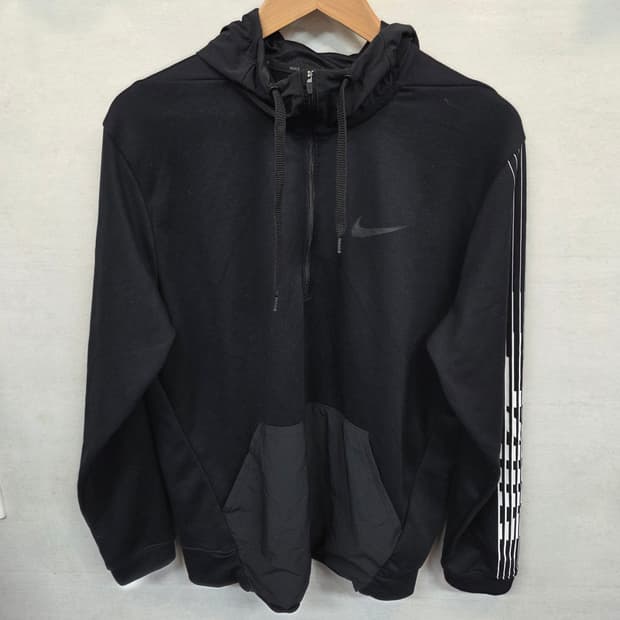 나이키 드라이핏 사이드로고 반집업 우븐후드티 L