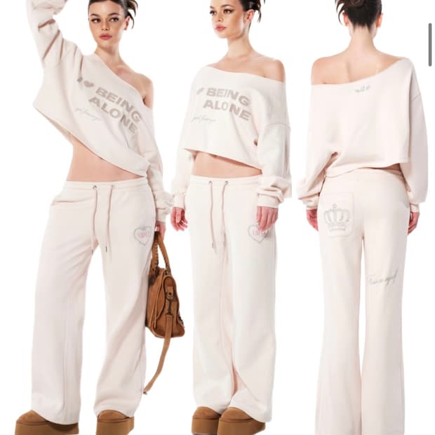 로페즈 블러쉬 클라우드 오프숄더 맨투맨