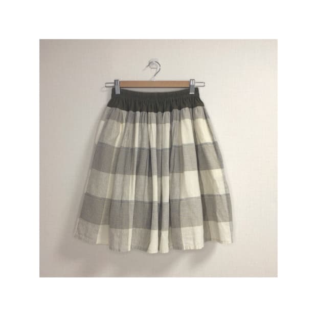Beams boy 빔즈보이 웨어 브라운 체크 스커트