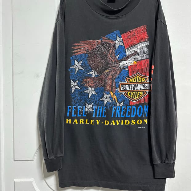 할리데이비슨 90S 프린팅 롱슬리브티