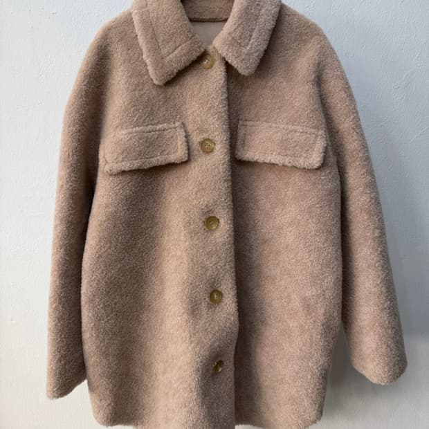 정품) ORR 오르 부클레 오버사이즈 안감 가죽 코트 자켓 XS