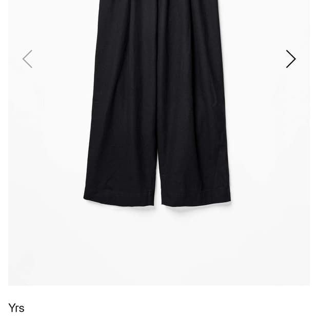 [3,L][새상품] 이얼즈어고 울 원턱 와이드 팬츠 블랙