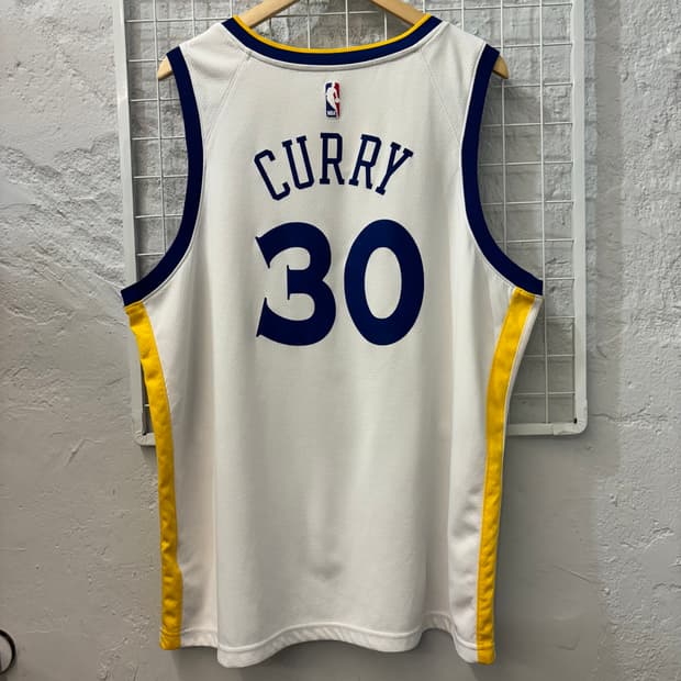 나이키 X NBA 골든스테이트 스테판 커리 마킹 슬리브리스 유니폼 2XL