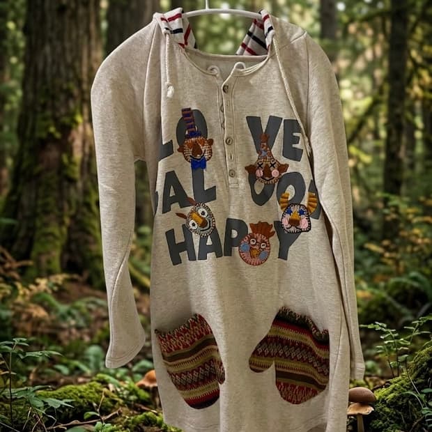 🌿모리걸 자수 후드 원피스🌿