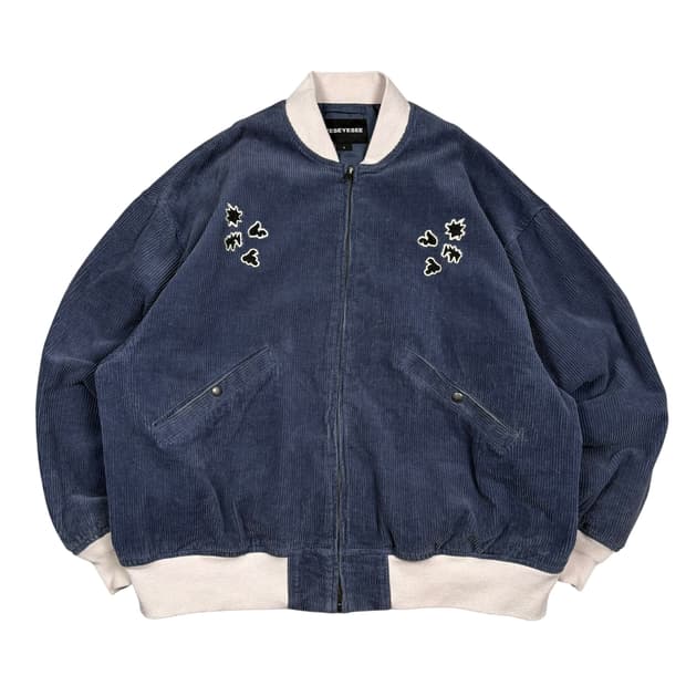 예스아이씨 네이비 코듀로이 바시티