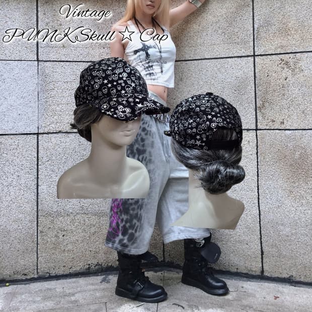 Vintage PUNK Skull ☆ Cap