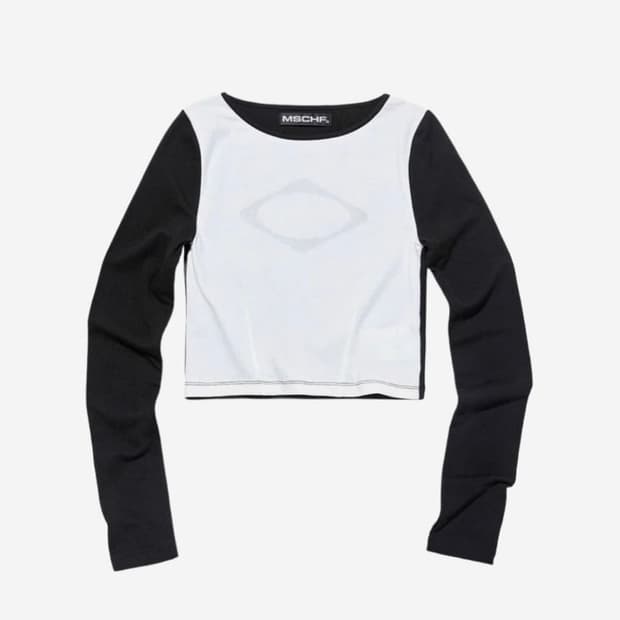 [S] 미스치프 프론트 다티드 롱슬리브 탑 화이트