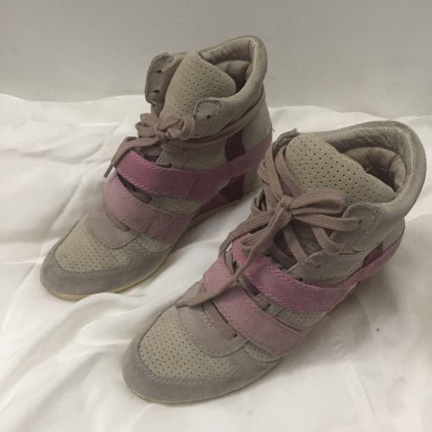 Ash 아쉬 스웨이드 하이탑 웨지 스니커즈