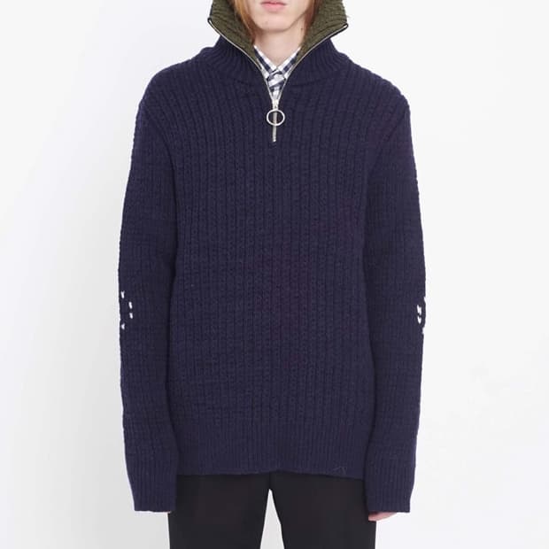 구매 ) 나마체코 쿼터 집업 스웨터