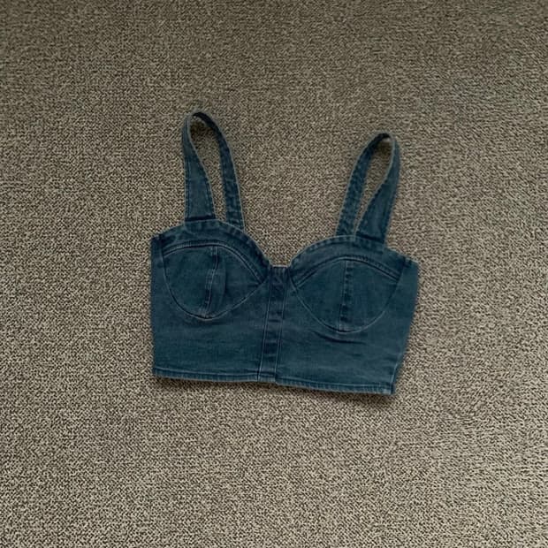 Vintage denim sleeve top