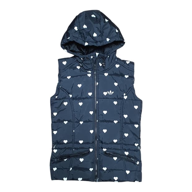 ✨ (바배) 아디다스 하트 땡땡이 조끼 패딩