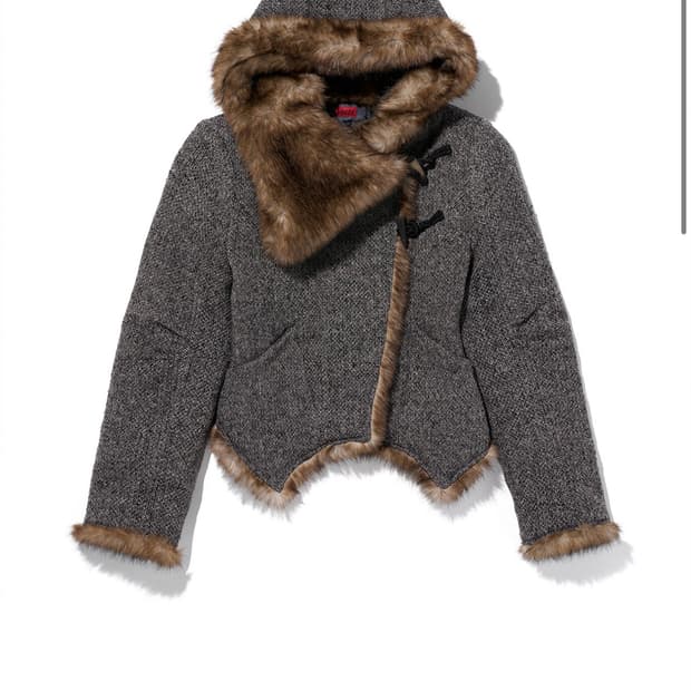 미스치프 FAUX FUR VESPER JACKET_WHITE/BLACK