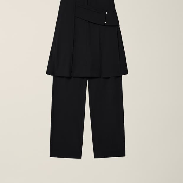 EE nouvmaree 벨티드포켓레이어드스커트팬츠