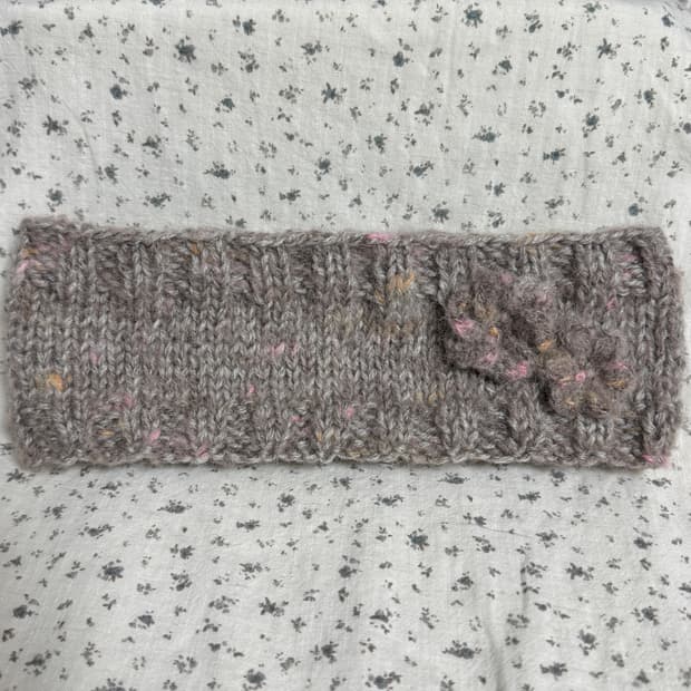 [핸드메이드] 뜨개 꽃 헤어밴드