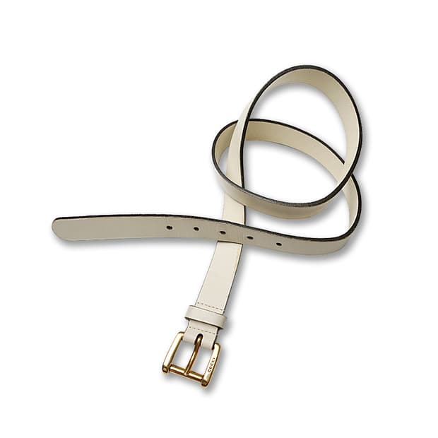 구찌 [Gucci] 아이보리 레더 럭셔리 벨트