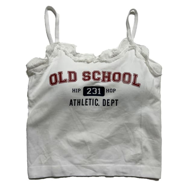 새상품 올드스쿨 레이스 캡내장 끈나시 (화이트)