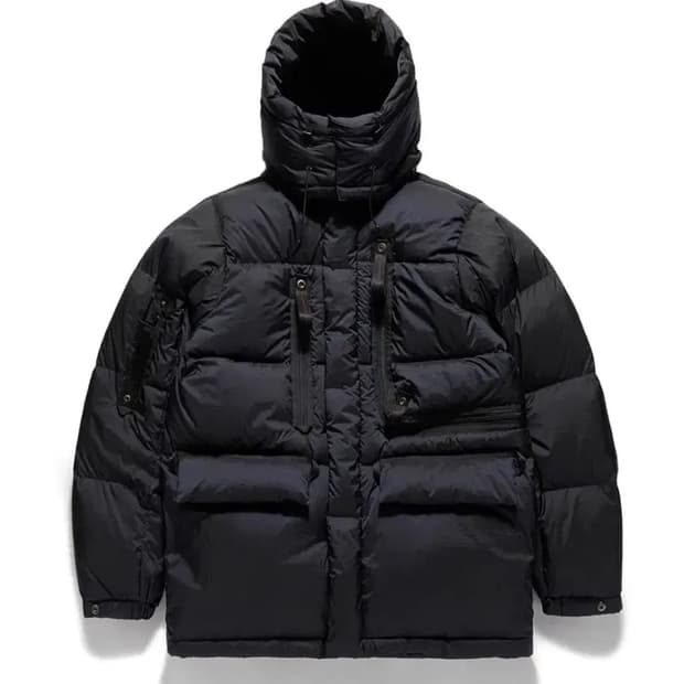 새상품(M) 언어펙티드 쉘터 다운 점퍼 패딩 블랙