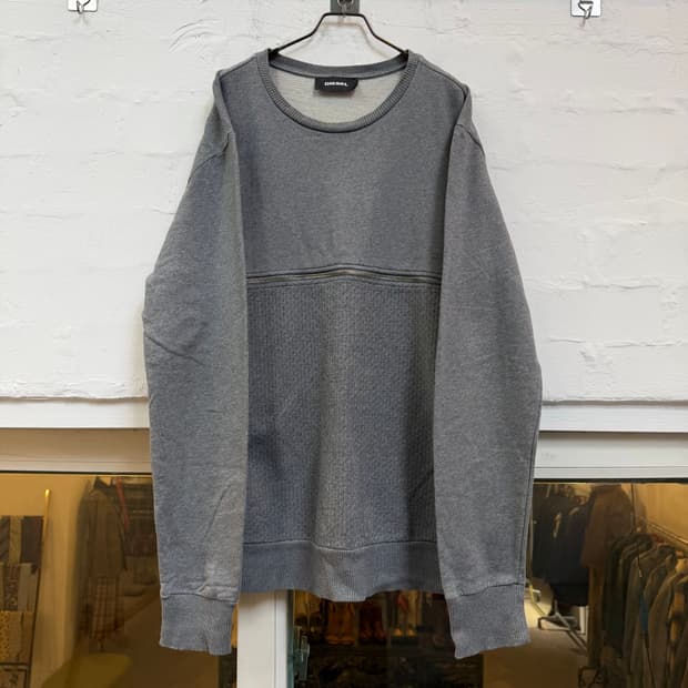 Diesel 디젤 지퍼 그레이 스웻셔츠 XL