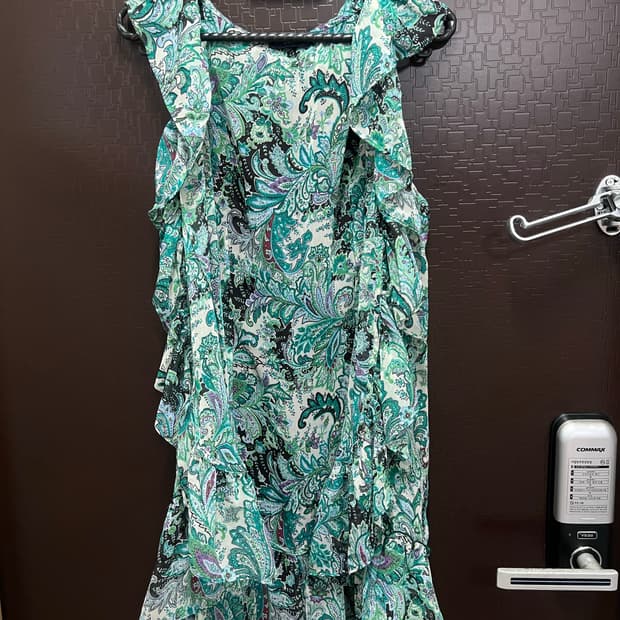 빈티지 민트 페이즐리 나시 가운 free