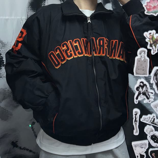 마제스틱 샌프란시스코 자이언츠 트랙 자켓 기모