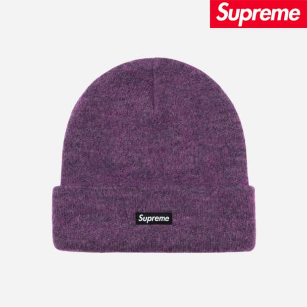 슈프림 모헤어 비니 퍼플