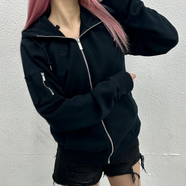 나이키 블랙 후드집업 S