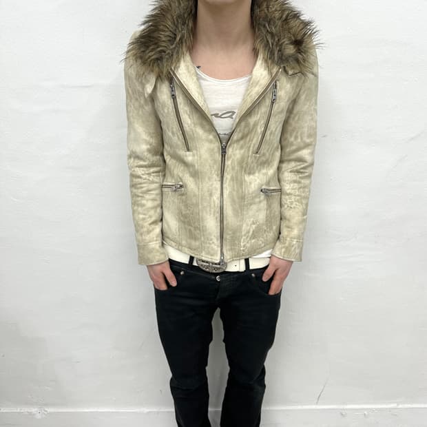 Tornado mart leopard fur jacket