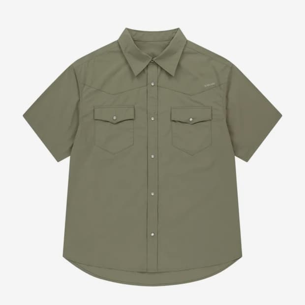 아캄 Western Half Shirts (Khaki)