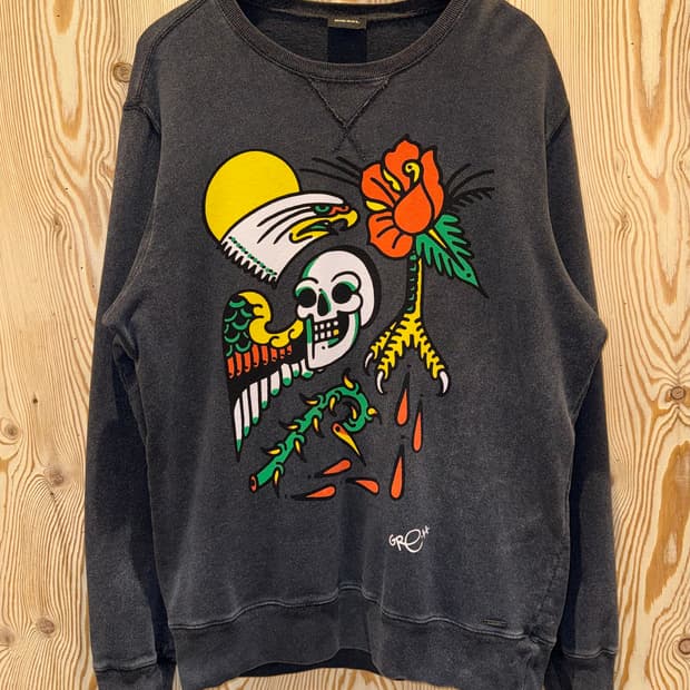 디젤 스컬 프린팅 맨투맨